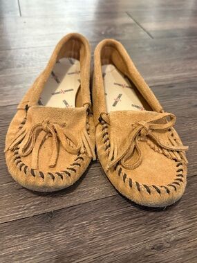 Minnetonka Kilty Suede Moccasins